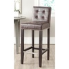 image:imageSAFAVIEH Home Collection Thompson Sky Blue Espresso 30inch Nailhead Trim Tufted Kitchen Breakfast Nook Dining Pub Bar StoolAntique Brown