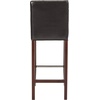 image:imageSAFAVIEH Home Collection Thompson Sky Blue Espresso 30inch Nailhead Trim Tufted Kitchen Breakfast Nook Dining Pub Bar StoolBrown