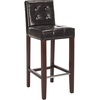 image:imageSAFAVIEH Home Collection Thompson Sky Blue Espresso 30inch Nailhead Trim Tufted Kitchen Breakfast Nook Dining Pub Bar StoolBrown