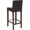image:imageSAFAVIEH Home Collection Thompson Sky Blue Espresso 30inch Nailhead Trim Tufted Kitchen Breakfast Nook Dining Pub Bar StoolBrown