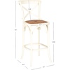 image:imageSafavieh American Homes Collection Franklin Ivory 307inch Bar StoolIvory