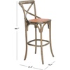 image:imageSafavieh American Homes Collection Franklin Ivory 307inch Bar StoolWeatheredGrey