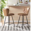 image:imageSafavieh Aster Bar Stool Burgundy and BlackCamel