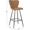 image:imageSafavieh Aster Bar Stool Burgundy and BlackCamel