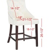image:imageSafavieh Eleni Counter Stool BeigeEspressoWhite  Espresso