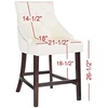 image:imageSafavieh Eleni Counter Stool BeigeEspressoWhite  Espresso