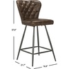 image:imageSafavieh FOX1702CSET2 American Homes Collection Ashby Modern Tufted Swivel Counter Stool 26 GreyBlackBrown