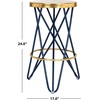 image:imageSafavieh Lorna Counter Bar Stool BlackGoldNavy  Gold