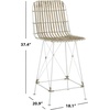 image:imageSafavieh Minerva Counter Stool BrownBlackWhite  White