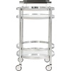 image:imageSafavieh Sienna Bar Cart Black NickelGlassChrome  Glass