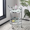 image:imageSafavieh Sienna Bar Cart Black NickelGlassChrome  Glass