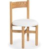 image:imageSAFAVIEH Couture Collection Tayla BlackBlack Leather Dining Chair Fully AssembledNaturalWhite