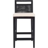 image:imageSAFAVIEH Furniture  Darin Counter Stool  Brown amp White  Solid Wood  Coastal Upholstered Design  Ideal for Kitchen Bar Area Dining Room  Fully Assembled BST4001DBrownWhite Cushion
