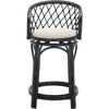 image:imageSAFAVIEH Furniture  Yuta Rattan Swivel Counter Stool  2382 Seat Height  White amp Natural  Mango Wood  Coastal Rattan Design  Ideal for Kitchen Bar Area  Fully Assembled BST6504AWhiteBlack