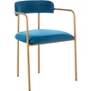 image:imageSafavieh Home Camille Grey Velvet and Gold Low Back Side Chair Set of 2Navy  Gold