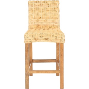 image:imageSAFAVIEH Furniture  Tobie Rattan Counter Stool  2362 Seat Height  Grey WhiteWash  Wood  Coastal RattanSeat Design  Ideal for Kitchen Bar Area Dining Room  Fully Assembled BST6501BNatural  Natural
