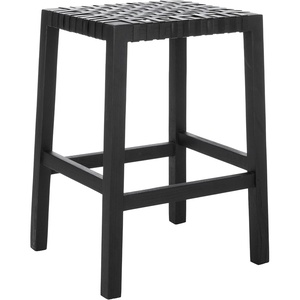 image:imageSAFAVIEH Home Capri Brown Wood and Leather 27inch Counter StoolBlack  Black
