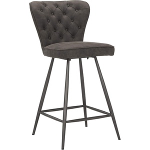 image:imageSafavieh FOX1702CSET2 American Homes Collection Ashby Modern Tufted Swivel Counter Stool 26 GreyBlackGrey
