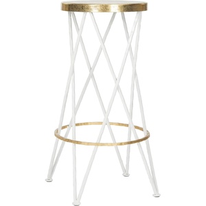 image:imageSafavieh Hester Bar Stool WhiteGoldWhite  Gold