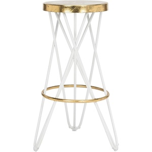 image:imageSafavieh Lorna Bar Stool BeigeGoldWhite  Gold