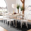 image:imageSAFAVIEH Furniture  Burris Side Chair Set of 2  White Washed  Solid Wood  Modern CleanLine Design  Ideal for Dining Room Kitchen Living Room 177 Seat Height AMH8511PSET2White