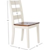 image:imageSAFAVIEH Home Collection  Silio Black Wood Ladder Back Dining Chair Set of 2 Classic Farmhouse Style Seating DCH9213CSET2White  Natural