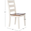 image:imageSAFAVIEH Home Collection  Silio Black Wood Ladder Back Dining Chair Set of 2 Classic Farmhouse Style Seating DCH9213CSET2White  Natural