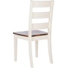 image:imageSAFAVIEH Home Collection  Silio Black Wood Ladder Back Dining Chair Set of 2 Classic Farmhouse Style Seating DCH9213CSET2White  Natural