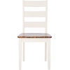 image:imageSAFAVIEH Home Collection  Silio Black Wood Ladder Back Dining Chair Set of 2 Classic Farmhouse Style Seating DCH9213CSET2White  Natural