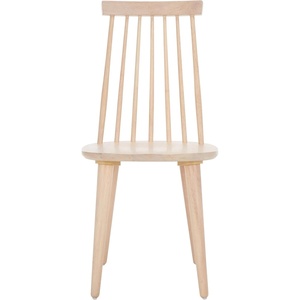 image:imageSAFAVIEH Furniture  Burris Side Chair Set of 2  White Washed  Solid Wood  Modern CleanLine Design  Ideal for Dining Room Kitchen Living Room 177 Seat Height AMH8511PSET2White Washed
