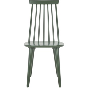 image:imageSAFAVIEH Furniture  Burris Side Chair Set of 2  White Washed  Solid Wood  Modern CleanLine Design  Ideal for Dining Room Kitchen Living Room 177 Seat Height AMH8511PSET2Dusty Green