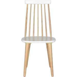 image:imageSAFAVIEH Furniture  Burris Side Chair Set of 2  White Washed  Solid Wood  Modern CleanLine Design  Ideal for Dining Room Kitchen Living Room 177 Seat Height AMH8511PSET2Natural  White