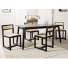 image:imageSAFAVIEH Home Collection Brayson Modern Walnut Brown Rectangle Dining TableBlack