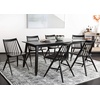 image:imageSAFAVIEH Home Collection Brayson Modern Walnut Brown Rectangle Dining TableBlack