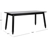 image:imageSAFAVIEH Home Collection Brayson Modern Walnut Brown Rectangle Dining TableBlack