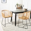 image:imageSAFAVIEH Home Collection Brayson Modern Walnut Brown Rectangle Dining TableBlack