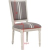 image:imageSAFAVIEH Home Collection Buchanan French Brasserie Linen Side ChairGrey  Beige