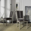 image:imageSAFAVIEH Home Collection Buchanan French Brasserie Linen Side ChairGrey  Beige