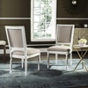 image:imageSAFAVIEH Home Collection Buchanan French Brasserie Linen Side ChairTaupe  Cream