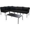 image:imageSAFAVIEH Outdoor Collection Remsin GreyBeige Wicker Conversation Patio SetBlack  Black