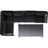image:imageSAFAVIEH Outdoor Collection Remsin GreyBeige Wicker Conversation Patio SetBlack  Black