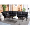 image:imageSAFAVIEH Outdoor Collection Remsin GreyBeige Wicker Conversation Patio SetBlack  Black