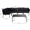 image:imageSAFAVIEH Outdoor Collection Remsin GreyBeige Wicker Conversation Patio SetBlack  Black