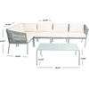 image:imageSAFAVIEH Outdoor Collection Remsin GreyBeige Wicker Conversation Patio SetGrey  Beige