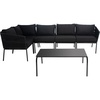 image:imageSAFAVIEH Outdoor Collection Remsin GreyBeige Wicker Conversation Patio SetBlack  Black