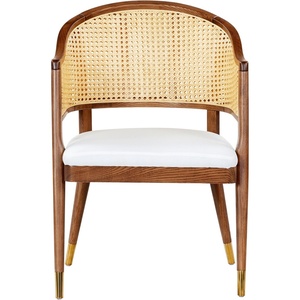 image:imageSAFAVIEH Couture Collection Rogue WalnutNatural Rattan Dining Chair Fully AssembledWalnutNatural