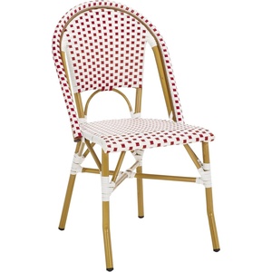 image:imageSafavieh Home Collection Hooper IndoorOutdoor Stacking Side Chairs  Black amp White  Set of 2Red  White