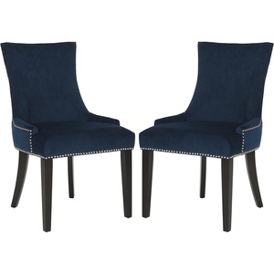 image:imageSafavieh Mercer Collection Lester NavyEspresso Set of 2 Dining ChairNavy
