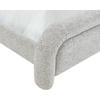 image:imageSAFAVIEH Couture Collection  Adelle Cream Chenille Upholstered King Bed Rounded Modern Frame Design No Box Spring Needed SFV4874AKBrownWhite