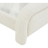 image:imageSAFAVIEH Couture Collection  Adelle Cream Chenille Upholstered King Bed Rounded Modern Frame Design No Box Spring Needed SFV4874AKCreme